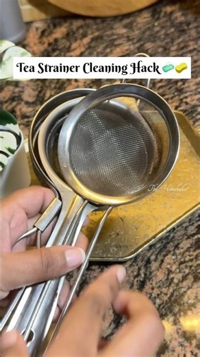 Clean your Tea strainer in minutes 🧼🧽🧽Try this hack , it works great !!