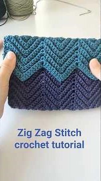 Crochet tutorial Zig Zag stitch, from BaliBag