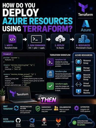 How do you deploy Azure resources using Terraform?