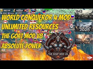 World Conqueror 4 Mod Unlimited Resources Current World | New Generals All Unlocked #thegoatmod #wc4