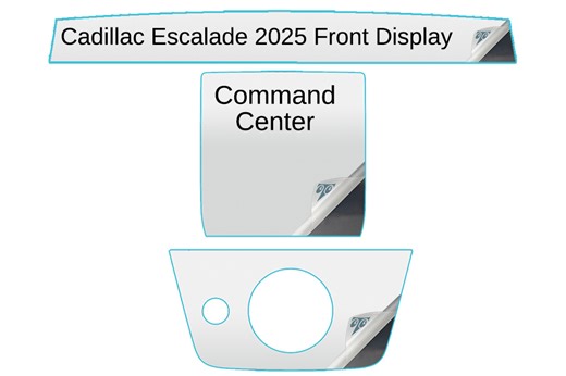 Cadillac Escalade 2025 55-inch Front Display and 12.5-inch Command Center Screen Protectors