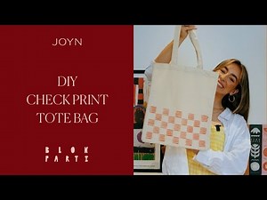 DIY Checkerboard Tote Bag | Block Printing Tutorial for Beginners