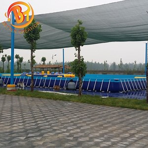 [Hot Item] Customization Outdoor Inflatable Water Park PVC Metal Frame Swimming Pool