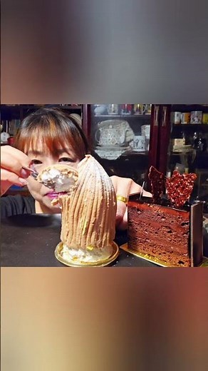 【短編】並んでも食べたい…別格すぎる吉祥寺アテスウェイのモンブラン他人気3種食べ比べ【咀嚼音】 #アテスウェイ #モンブラン #咀嚼音 #ASMR #吉祥寺 #ピスタチオスイーツ #チョコケーキ