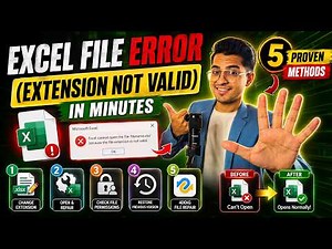 5 Ways to Repair Excel Files That Won't Open| Excel Cannot Open the File