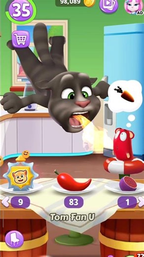 Tom chili's Eating My Talking Tom 2 #shorts #tom #funny #challenge #cute #cat #mytalkingtom2 #viral