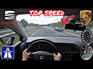 Seat Leon FR 2.0 TDI 184HP VS Porsche Boxter TOP SPEED DRIVE ON GERMAN AUTOBAHN 🏎