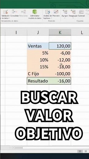 Buscar valor objetivo. Excel #valor #buscar #objetivo #excel #tutorial #exceltips