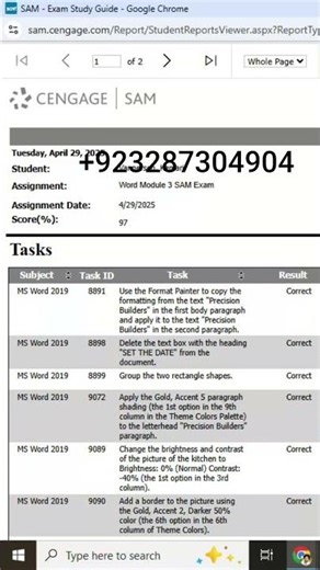 Word Module 3 Sam Exam | Word Module 3 Sam Project | word module 3 exam
