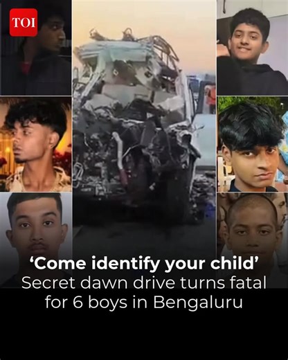 The Times of India | #Karnataka | A discreet outing plan, dodging parents' calls, and a sudden end in a pre-dawn crash. Grief-stricken families of the six... | Instagram