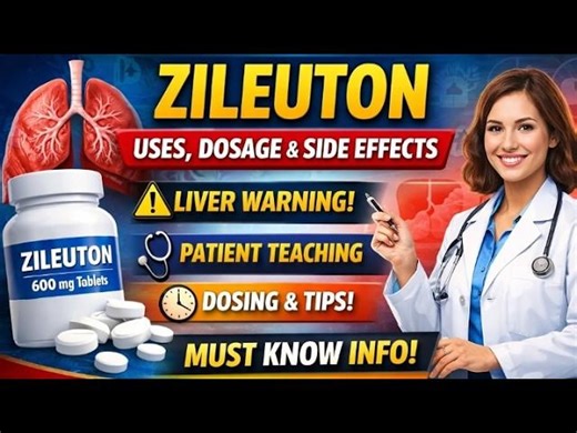ZILEUTON - Generic Name, Drug class, Brande Name ,Precautions , How to… | Prof . M THANGA DARWIN