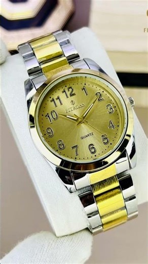 *Product Name*: Men's Water Resistant Golden Chain Strap Quartz Watch - 1 Pc
