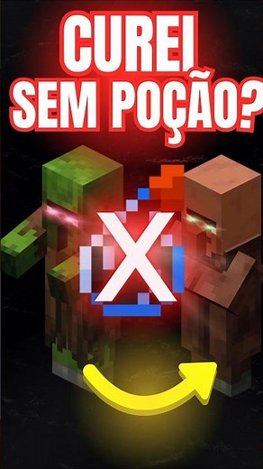 CUREI UM ZUMBÍ VILLAGERS SEM POÇÃO #minecraft #villager #dicas #minecraftbrasil