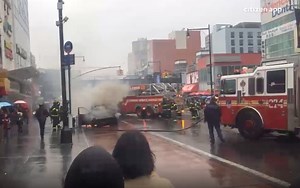 Car Catches Fire On Flushing's Main Street: FDNY