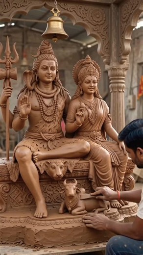 Young Man Creates an Incredible Masterpiece from Clay! 😱🔥 #indianart #claysculpture #ai #trending 💥