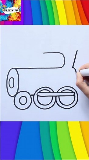 train drawing - how to draw a train - how to draw a train