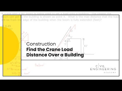 Construction-Find the Crane Load Distance Over a Building