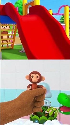 Five Silly Monkeys Jumping Around! 🐒🎉 #LBB #Monkeys #Animals