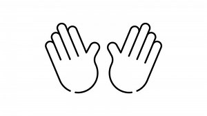 Download Hand gesture outline icon animation. transparent background for free