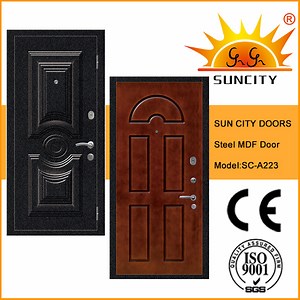 [Hot Item] Wooden Veneer MDF Interior Steel Security Door (SC-A223)