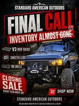 2nd gen 4runner RTT Roof racks are almost gone!! one left!! STANDARD AMERICAN OUTDOORS.COM
