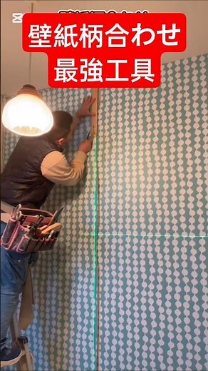The ultimate wallpaper pattern matching tool #laser level #pattern matching #short