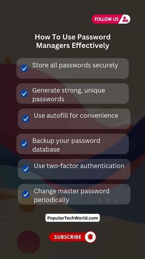 How To Use Password Managers Effectively. #techtips #technology #techhighlights