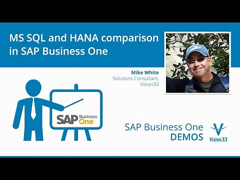 SAP Business One MS SQL and HANA comparison