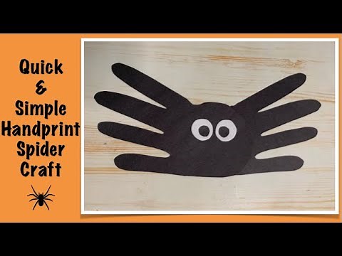 Quick & Simple Handprint Spider Craft for Kids - Perfect for Halloween!