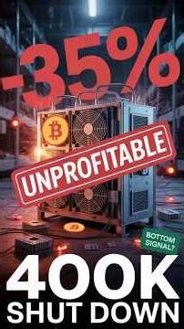 Bitcoin Mining Crashes 35% - 400K Machines Shut Down (Bottom Signal?)