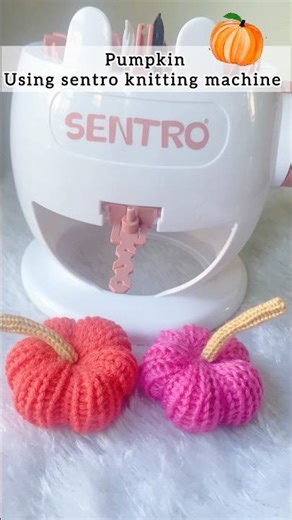 Knit pumpkin #knitting #sentroknittingmachine #artist #trending