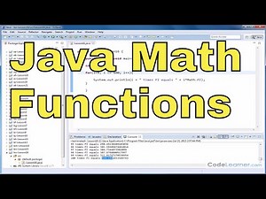 Java Tutorial - 16 - Using Pi and E in Calculations (Math Functions)