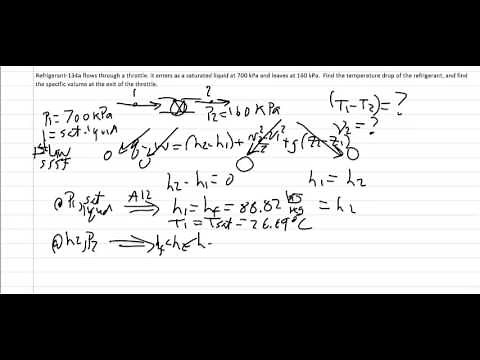Thermodynamics: Example, Throttle valve #1