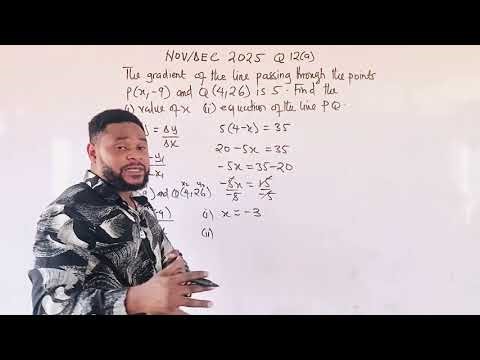 NOVDEC Exam 2025 Q12a(coordinate geometry)