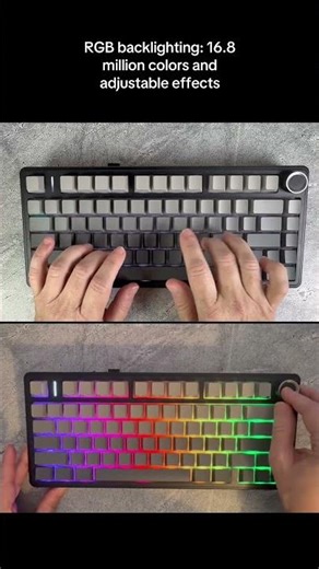 Typing sound and RGB light demo for this keyboard | Review of AULA F75 Pro Wireless Mechanical Keybo