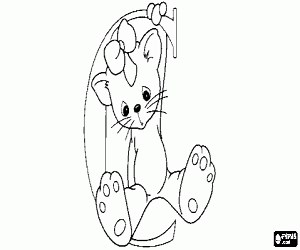 Letter C with little cat or a kitten coloring page printable game