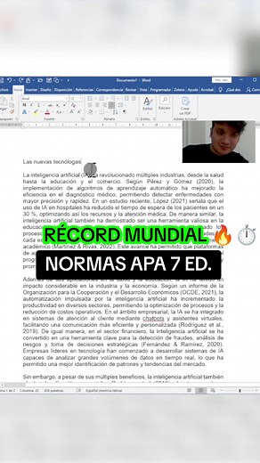 Normas APA 7: Registro Mundial en Tiempo Récord