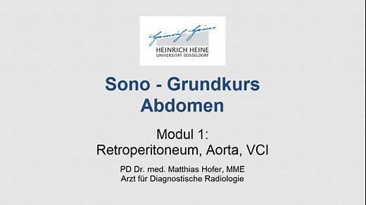 Sono GK Modul 1: Retroperitoneum, Aorta, VCI
