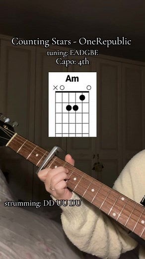 OneRepublic Counting Stars Guitar Tutorial with Chords
