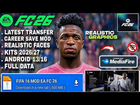 NEW UPDATE! FIFA 16 MOD EA FC 26 Android Offline | Can Career Mode Similar To PS5 Ultra Graphics