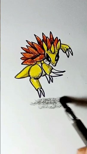 Cara menggambar pokemon sandslash