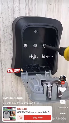 Guna key safe box ni je lebih mudah dan selamat ✅‼️ #safety #sale #shopee #viralshort 🔥