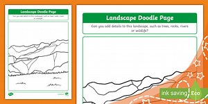 Landscape Doodle Page