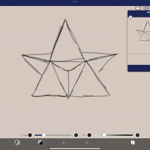 drawing a stella octangula