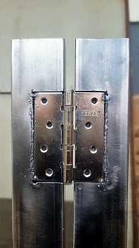 technique for installing gate hinges on metal #welder #tricks #fabrication #metalwork