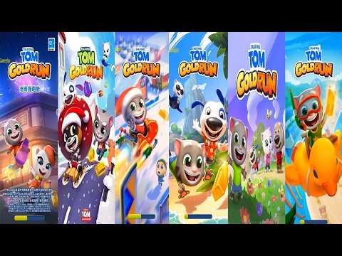 Talking Tom Gold Run Chinese Version VS Christmas Football Fever FLOWER POWER MAGIC WISH Angela