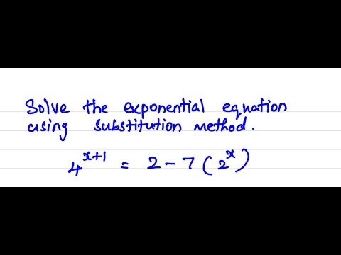 Solve the exponential equation using substitution method 