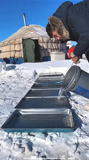 He Built A Freezer Using Only Ice 😱❄️#shortvideo #viralvideo