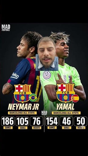 مقارنه بين لمين يمان ونيمار مع برشلونه#RealMadrid #Barcelona #Messi #Ronaldo #Mbappe #PremierLeague