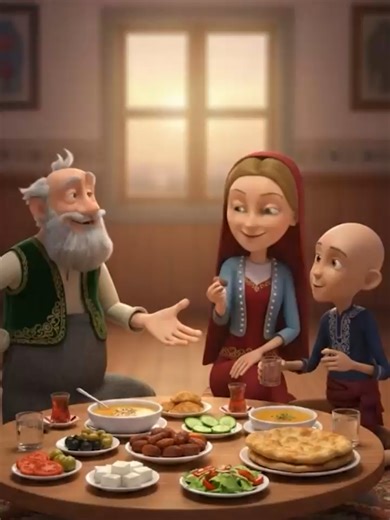 Keloğlan, Balkız ve Bilgecan Dede İftar Sofrasında 🌙🍽️ | Oruç Açma Anı#keloğlan #balkız #bilgecandede #ramazan #iftar #oruç #iftarvakti #ramazanayı #masal #animasyon #aivideo #3danimasyon #shorts #reels #tiktokvideo #keşfet #keşfetteyiz #fyp #foryou #viralvideo